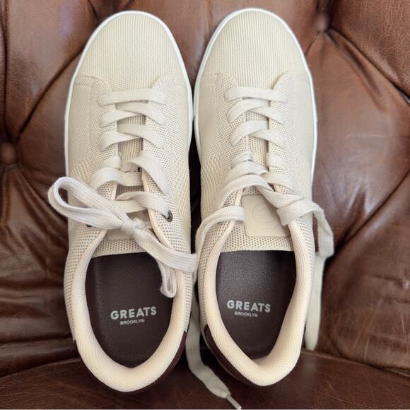 NEW Greats Brooklyn Royale Knit  Athletic Shoes Men\'s Size 9 Fog Recycled Knit